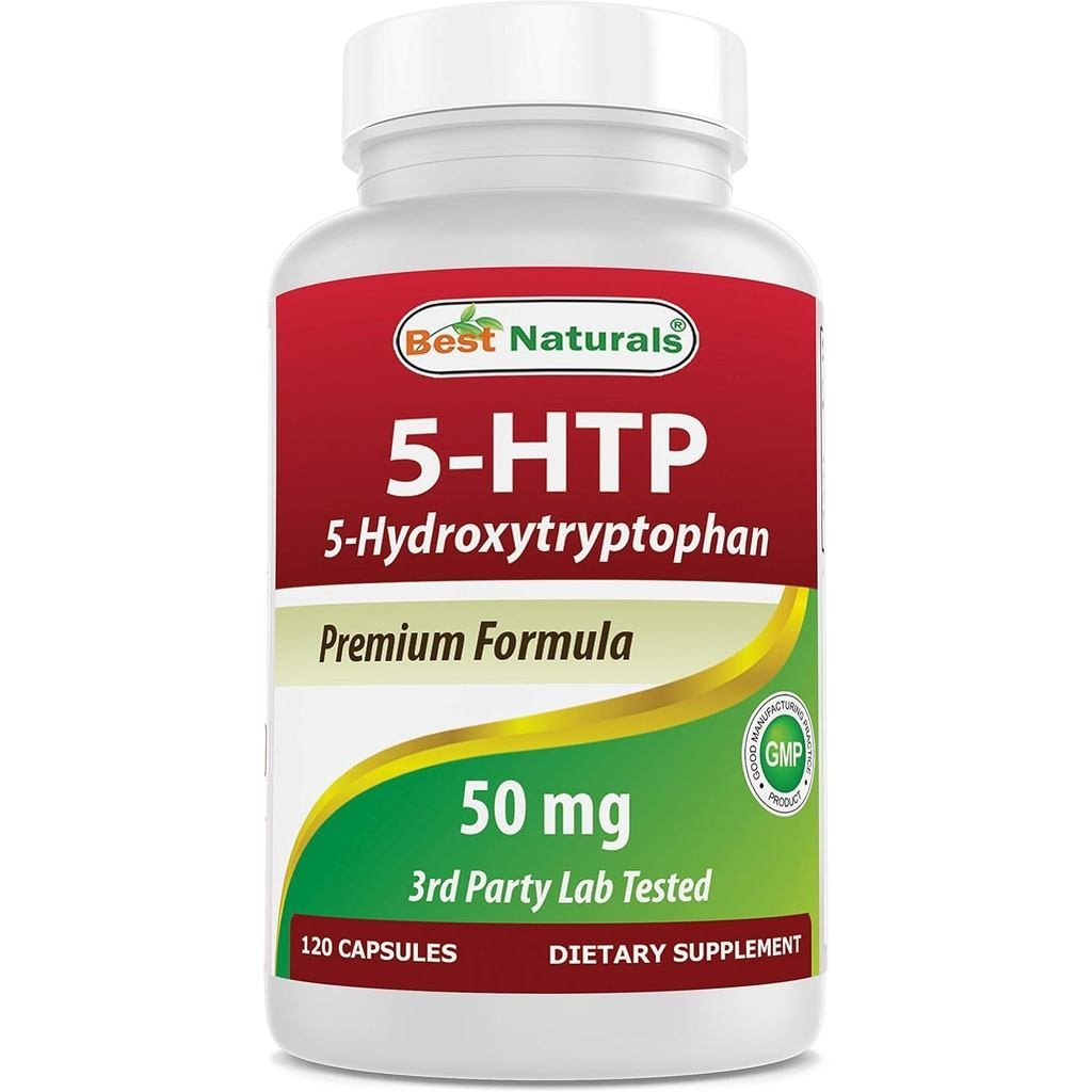 Best Naturals 5-HTP 50 มก. 120 แคปซูล, แคปซูล HTP 5 แคปซูลรองรับการผ่อนคลายและพักผ่อน