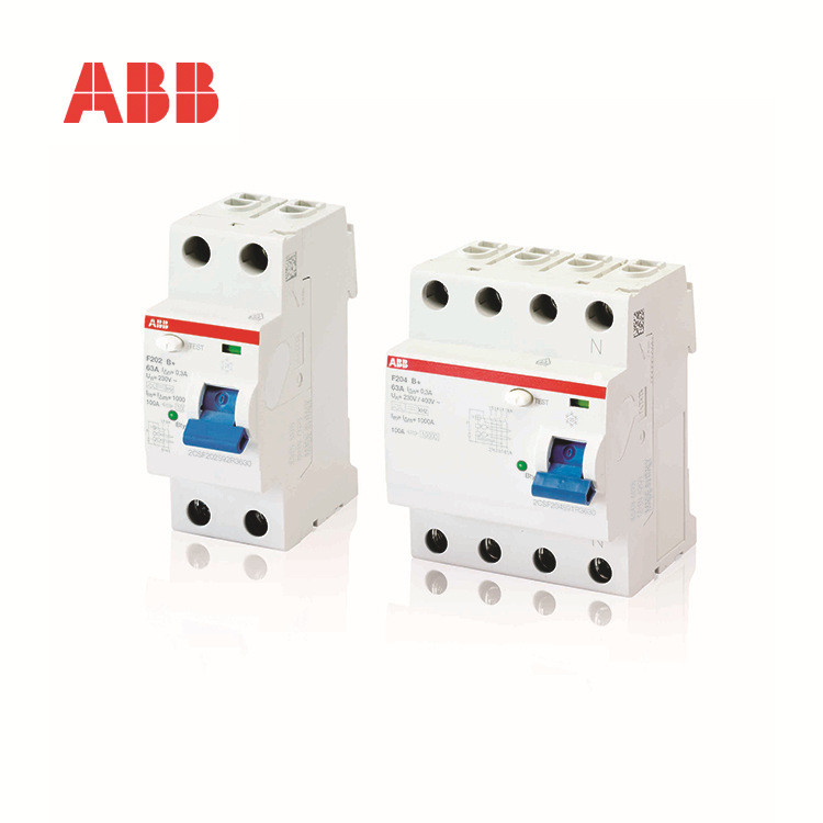 ABB Circuit Breaker F200 Series 80A ป้องกันการรั่วไหลสวิทช์ 4P Quadruple อิตาลี F204 A-80/0.03 F59D
