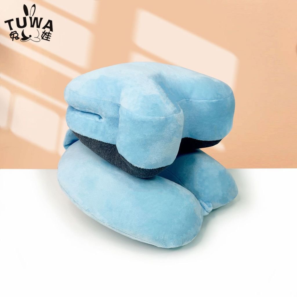 นอนนอนหมอนแบบพกพาหมอนงีบนักเรียนคอสนับสนุนโต๊ะสํานักงานห้องเรียนหมอนงีบหมอนรูปตัว U Nap Break K3GI