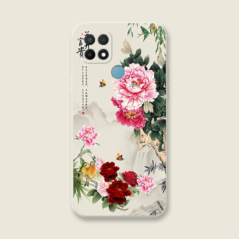 ดอกไม้เหมาะสําหรับ oppoa72 เคสโทรศัพท์ oppoa53 เคสป้องกัน a35 กันกระแทก opopa11 ของเหลว a9x รวมทุกอย