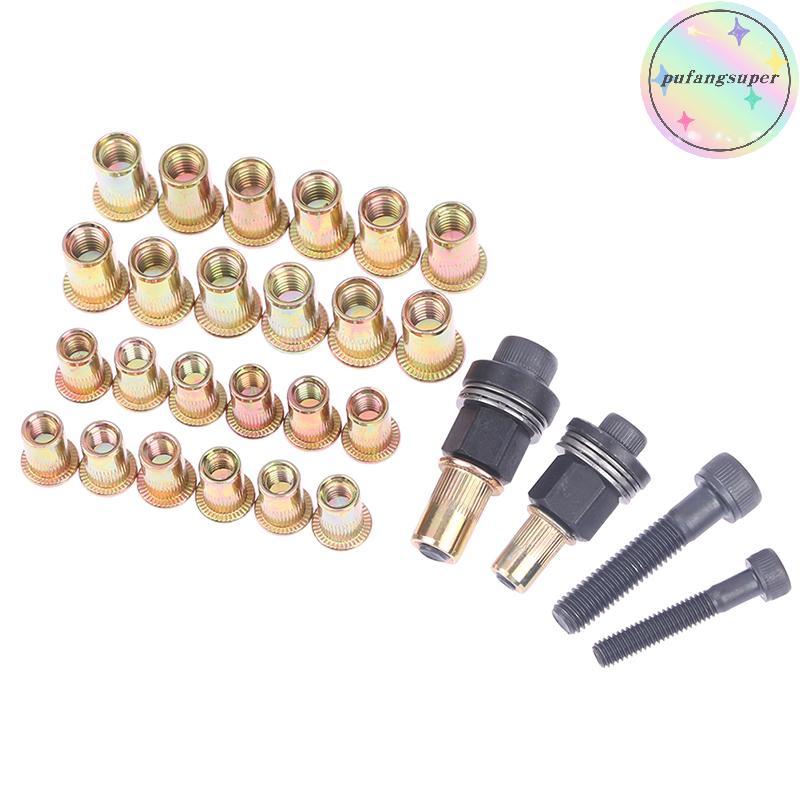 Pufangsuper M6 M8 Rivet Nut s คู่มือ Riveter คอลัมน์สแตนเลสหกเหลี่ยมถั่ว AM6SS AM8SS DIY เจาะ Rivet 