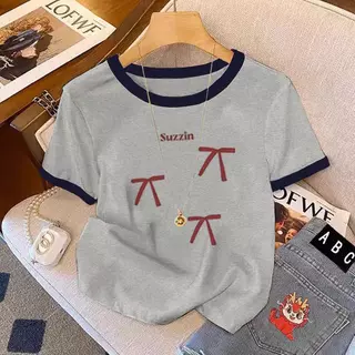 เสื้อสาวอวบสีชมพู ฤดูร้อนหวานเย็นสวมใส่เสื้อผ้าผู้หญิงสามารถเกลือหวาน และเซ็กซี่ฮอลิเดย์หน้าแขนสั้น เสื้อ ผ้า แฟชั่น ราค
