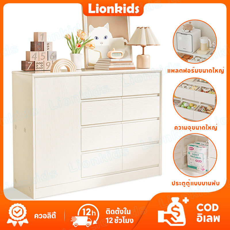 ⭐️LionKids⭐ชั้นเก็บของเล่น ชั้นวางของเล่นเด็กมีฝาปิด ติดตั้งง่าย มีช่องเก็บของ โครงสร้างแข็งแรง