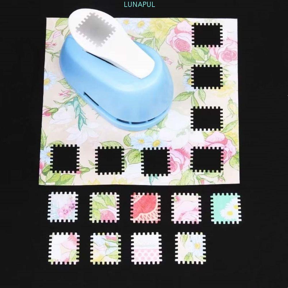 LUNAPUL Stamp Border Punch, Stamp Shape Hole Puncherลายนูน|เครื่องเขียนประหยัดแรงงานตัดหัตถกรรม Punc