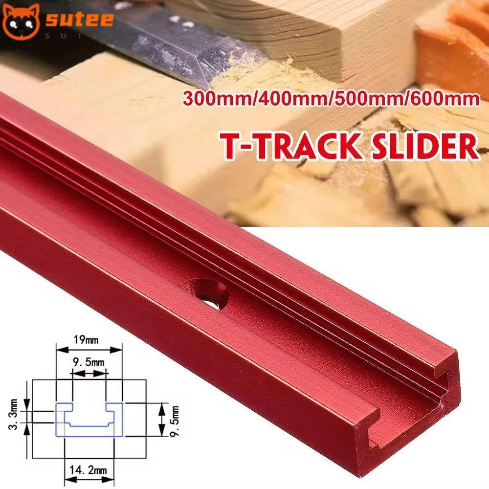 SOTEE 1 ชิ้น T-Slot Track,สไลด์คู่มือรางT Slider Fixture Slotสไลด์T-Track, 19 ประเภท 19x9.5 มม.300-6
