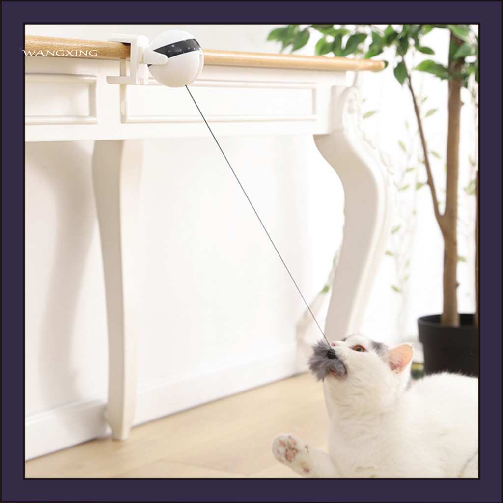 [WX] ของเล่นแมวอิเล็กทรอนิกส์พร้อม Jitter Feature Elevation Ball ของเล่นแมวอัตโนมัติ Teaser ของเล่นข