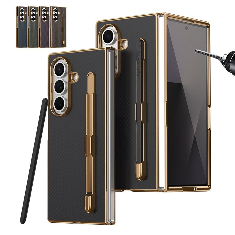 หรูหรา Checkerboard Electroplated ธรรมดาสําหรับ Samsung Galaxy Z พับ 7 Z พับ 6 Z พับ 5 Z พับ 4 Z พับ