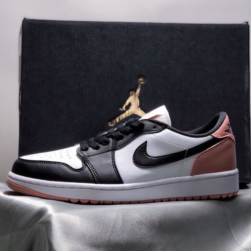 NK-AJJordan 1 low x golf white powder ni ** to รองเท้าลําลองสําหรับผู้หญิงรองเท้ากีฬาผู้ชาย DD9315-1