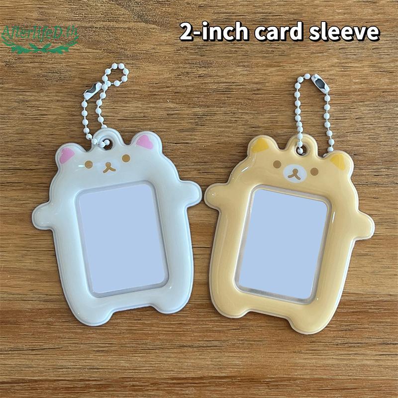 AF 1 ชิ้น Lazybear Photocard Student Card Case 2 นิ้ว Photo Card Holder Idol Photo Protector เครื่อง