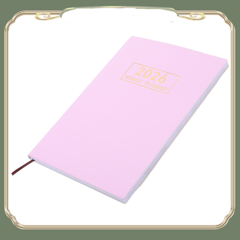 Weekly Schedule Planner 2026: Stylish A5 Planner 2026 - Weekly Schedule Notepad พร้อมฝาครอบ Pu สําหร