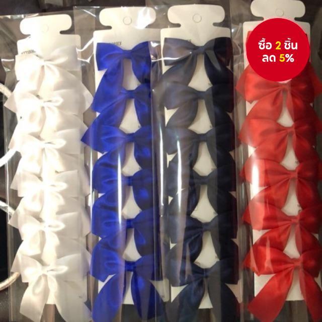 คลิปผมโบว์สีน้ำเงิน 6 ชิ้น - คลิปผ้าซาตินสุดชิคสำหรับเด็กผู้หญิงและผู้หญิง