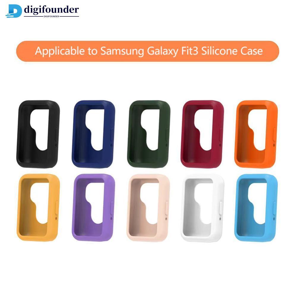 DIGIFOUNDER ซิลิโคนนุ่มนาฬิกาสําหรับ Samsung Galaxy Fit 3 Candy สีเต็มรูปแบบสําหรับ Galaxy Watch Fit