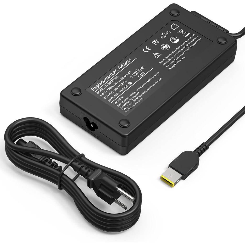 170W 20V 8.5A ThinkPad Charger Compatible with Lenovo ThinkPad E440 W540 W550S P50 P51 P52 P53 P70 P