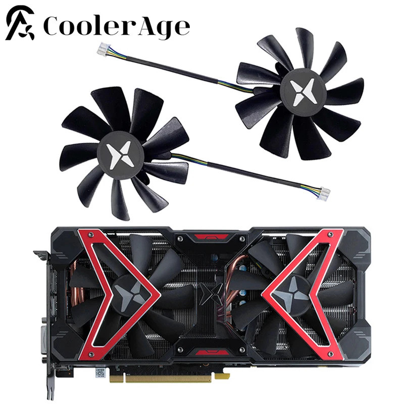 เอฟ​หรือ DATALAND RX 590 5500 XT พัดลมการ์ด 100 มม.GA91S2H RX590 RX5500XT เปลี่ยนกราฟิกการ์ดพัดลม GP