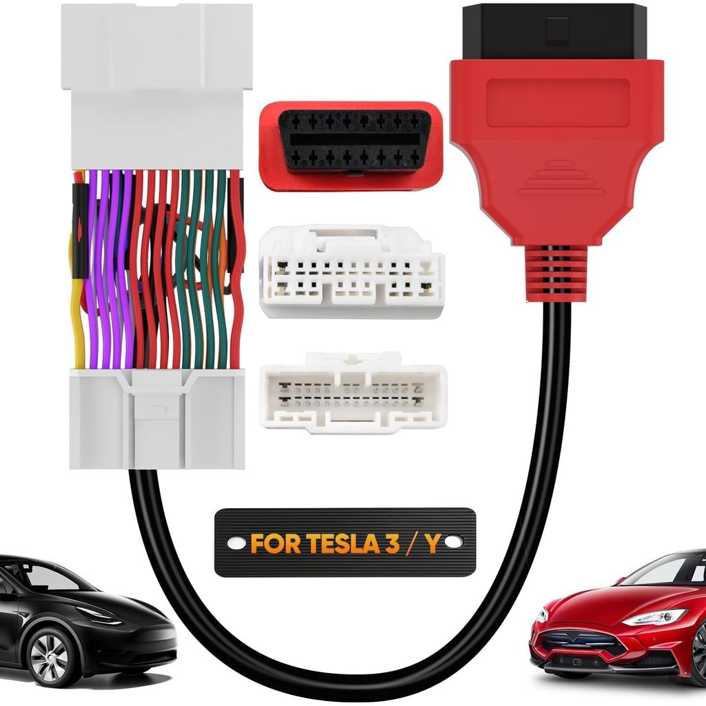 Autel Original TESKIT3Y Teala Diagnostic Cable Adapter for Tesla Model 3 & Y, 26Pin OBD1 to 16 Pin O