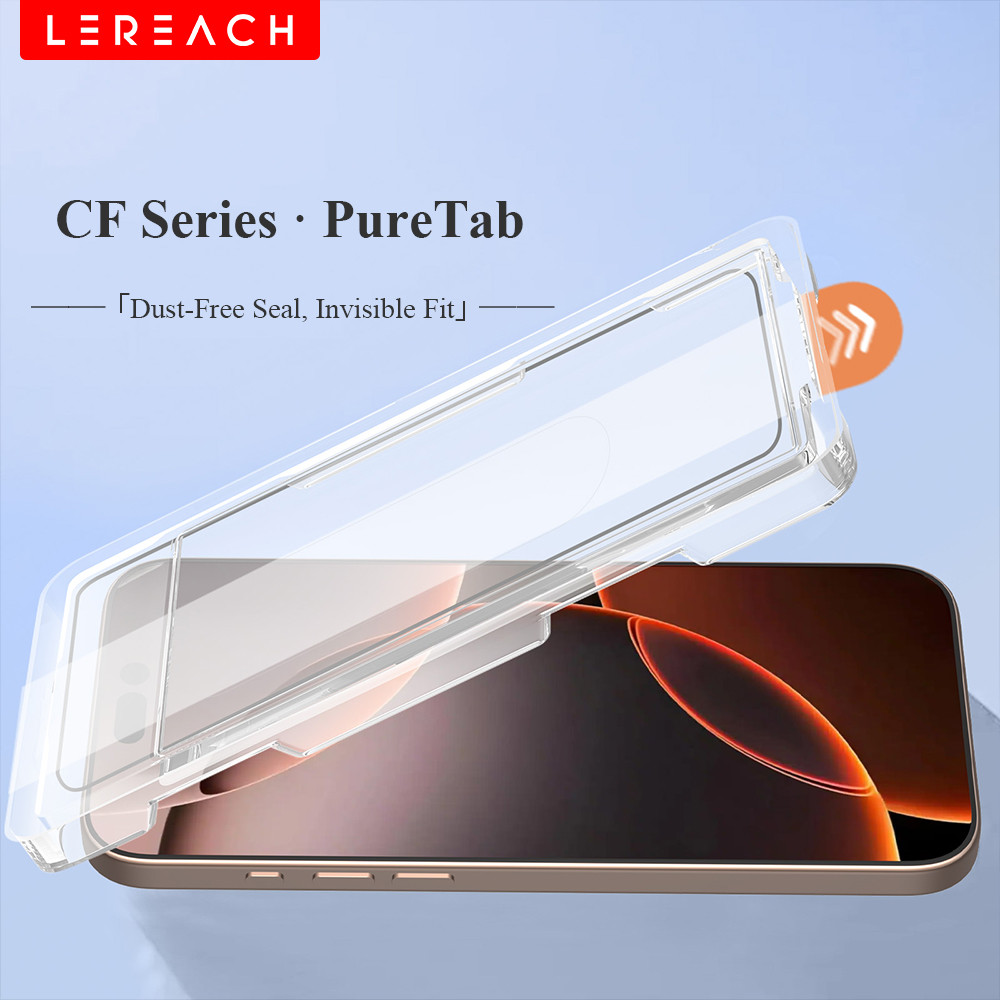Lereach กระจกเทมเปอร์กันฝุ่นสําหรับ iPhone 17/16/15/14/13/12/11/Xs Pro Max/plus/mini/air Auto-Adhesion