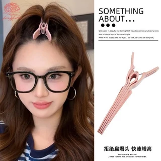 กิ๊บติดผมสไตล์หน้าม้าเล่นกิ๊บติดผมปุยเป็นธรรมชาติและไร้ร่องรอยสิ่งประดิษฐ์ผมแบนสําหรับผู้หญิง