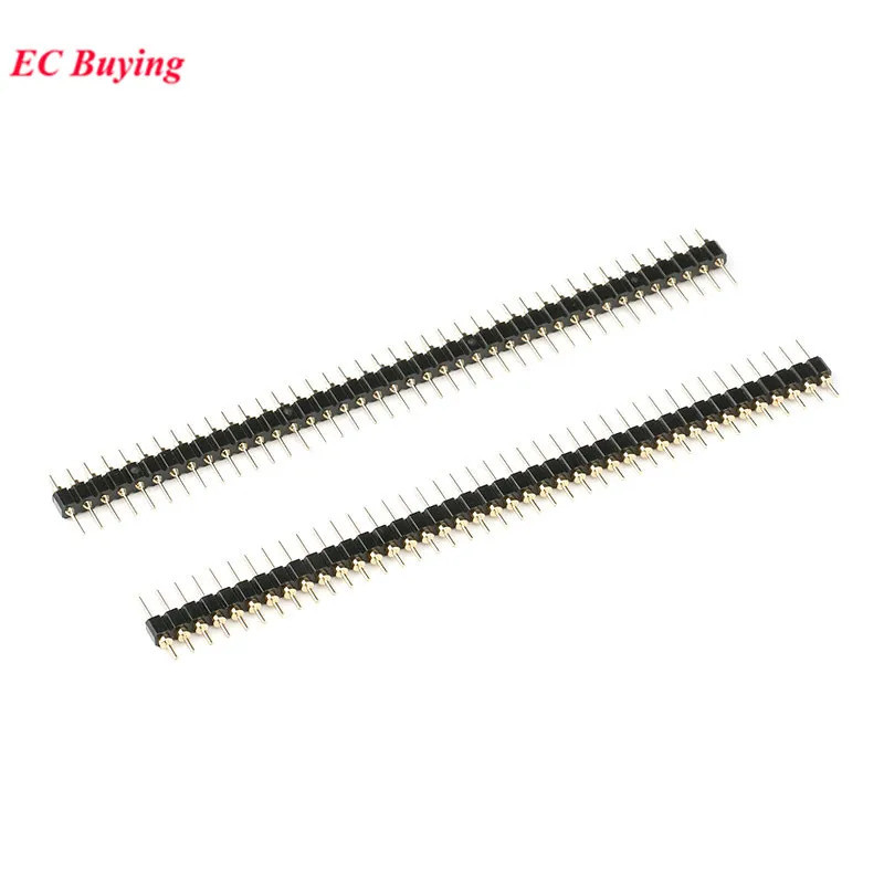 50 ชิ้น/5 ชิ้น 40Pin 1×40 Pin 2.54 มิลลิเมตร Pitch DIP เดี่ยวแถวชายรอบ Pin Breakable Connector Strip เข็มชุบทอง PCB Board