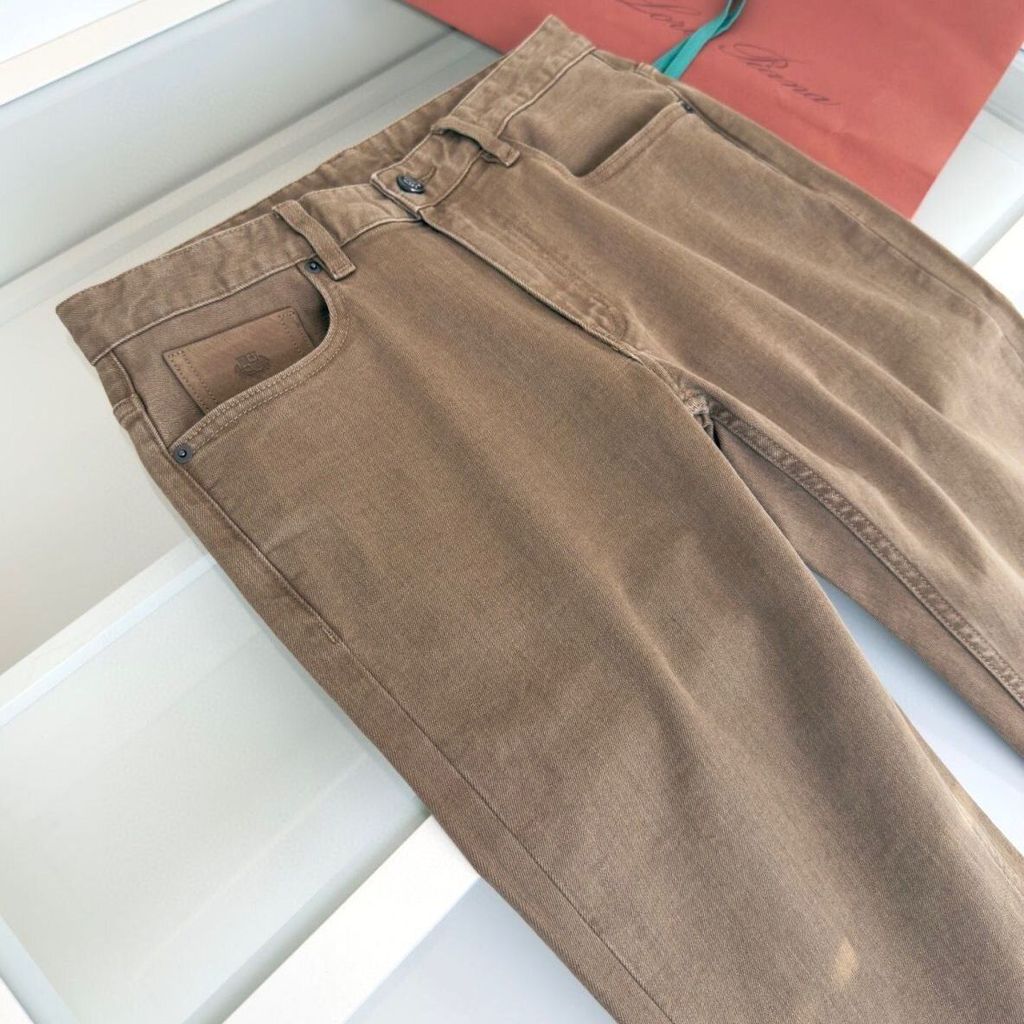 H5LH Italy LP Nuo You Old Money Style25Autumn and Winter Classic Logo Five-Pocket Men's Casual Strai