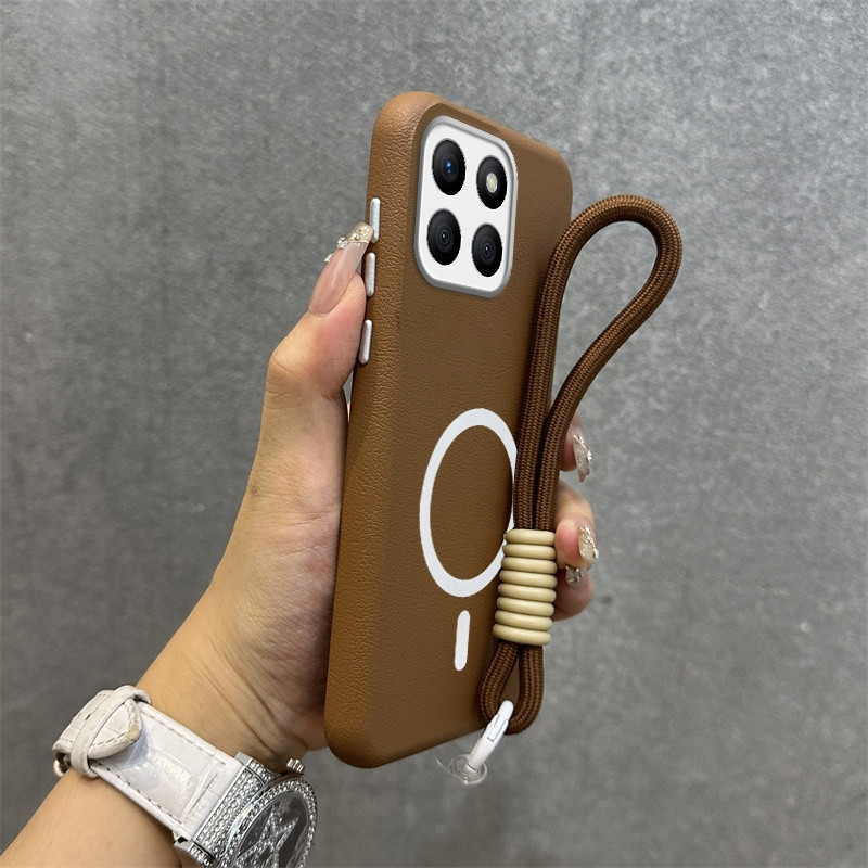 2 in 1 สําหรับ honor x8c x6c x5b plus X8B 5G X8A 5G X6B X6A 5G หนังซิลิโคนอ่อนนุ่มกันกระแทกพร้อมสายรัดข้อมือเคสโทรศัพท์ฝาครอบ