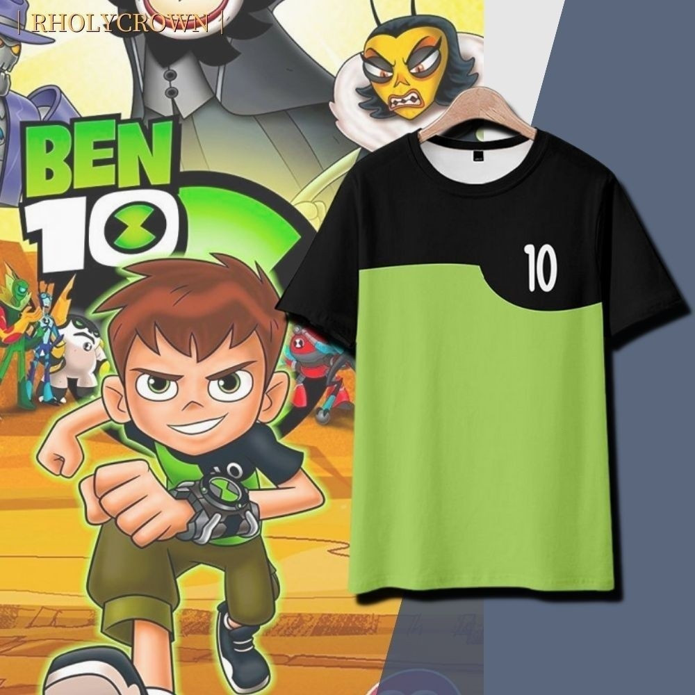Ben 10 Ben Tennyson Omnitrix คอสเพลย์เครื่องแต่งกาย Tennyson สไตล์เดียวกัน cos เสื้อยืดแขนสั้นเสื้อผ