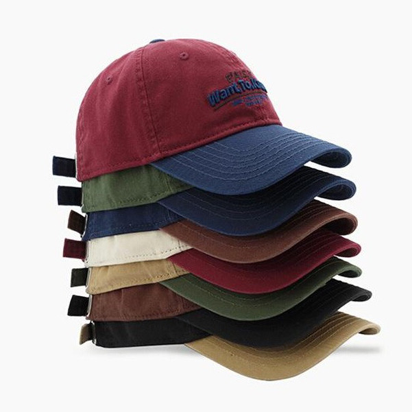 Halo studio พร้อมส่ง🔥หมวกเบสบอล หมวกแก๊ป บล็อคสี งานปัก สไตล์เกาหลี อเนกประสงค์