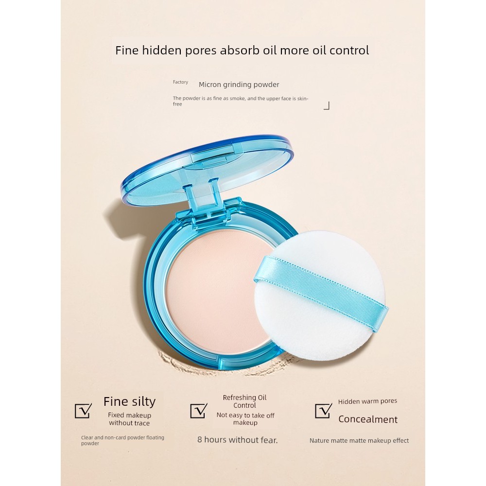 พัฟ พัฟคุชชั่น Za Jirui T Zone Oil Control Loose Powder Touch-Up Long-Lasting Makeup Setting Powder 