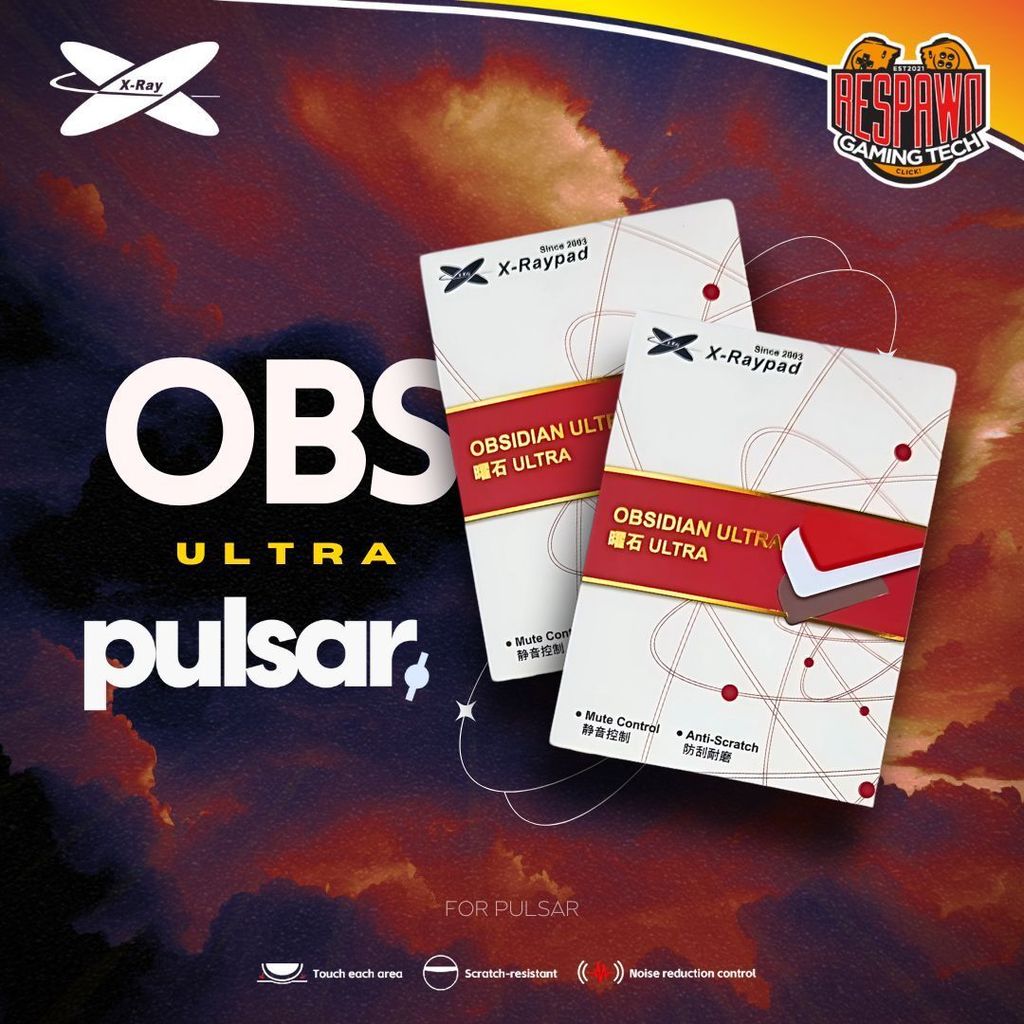 Xraypad Obsidian ULTRA Mouse Skates - Pulsar X2 Crazylight