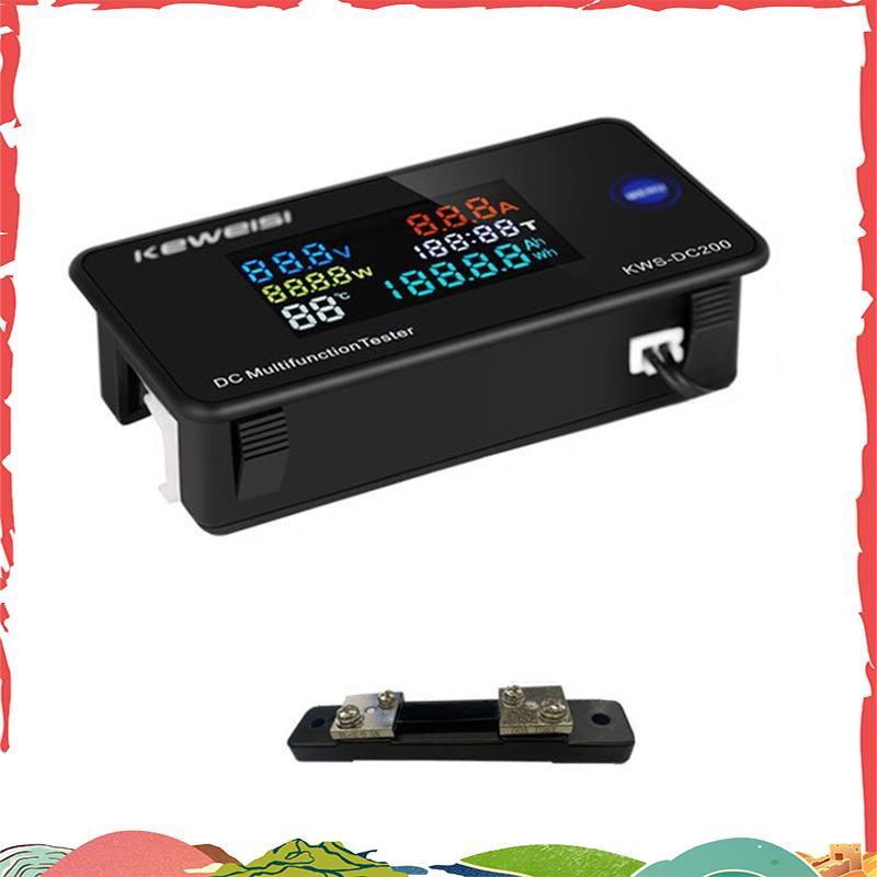 KEWEISI DC 0-200V โวลต์มิเตอร์แอมป์มิเตอร์ KWS Power Meter LED Digital DC Wattmeter มิเตอร์ไฟฟ้า