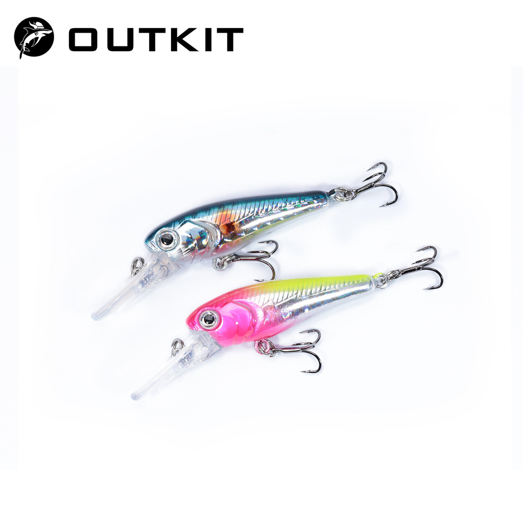 OUTKIT 3.2g 40 มม. Lure ชนิดลอย เหมาะสำหรับการตกปลาน้ำจืดในฤดูหนาว เช่น ปลาเทราท์ และบัส