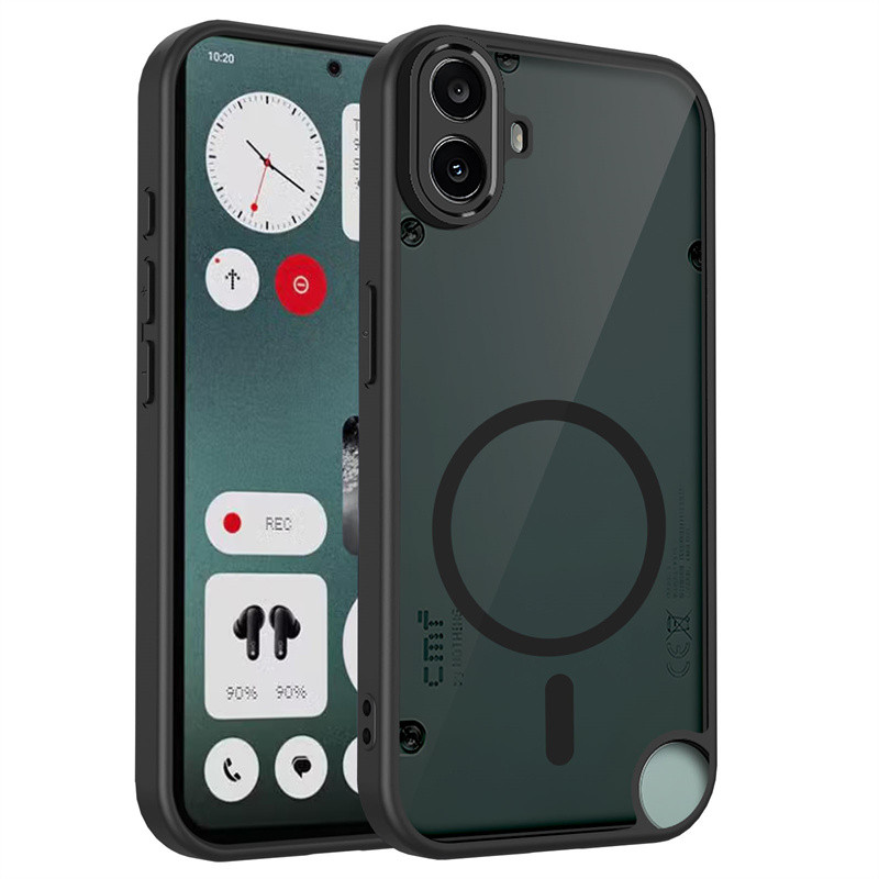 สําหรับ OnePlus Noting CMF Phone 1, เคสโทรศัพท์สีดําโปร่งใสฝ้าขายดี, PC ชาร์จไร้สายฝาครอบป้องกันการต