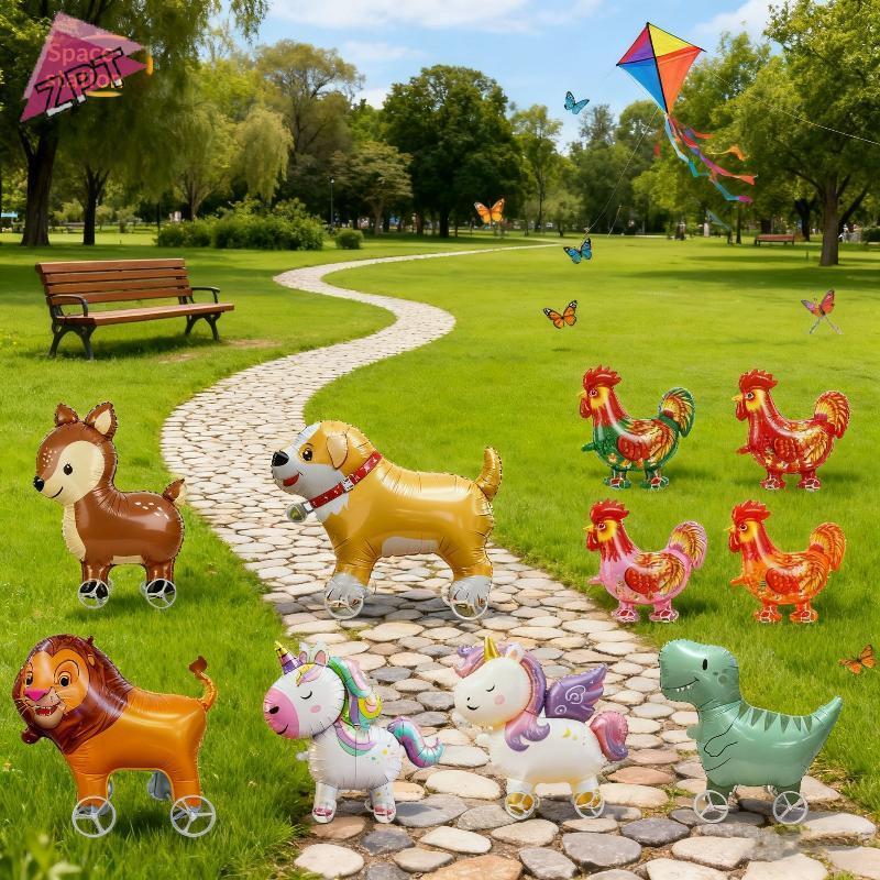 [ZPT] 4D การ์ตูนฟอยล์บอลลูนช้างยืนบอลลูนเดินล้อสําหรับเด็กตกแต่งงานเลี้ยงวันเกิดเด็กอาบน้ํา TH - รูปที่ 3