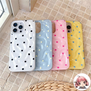 ส่งจากไทย เคสสำหรับไอโฟน16 ลายจุดสีสันสดใสนิยม เคสนิ่มครอบอุ…