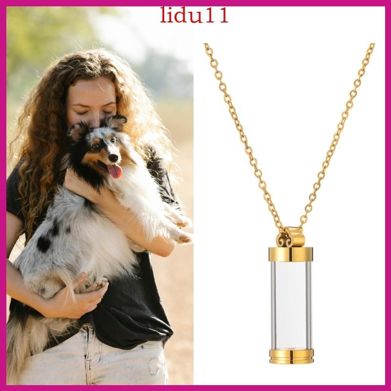 LID Urn Cremation Urn จี้สร้อยคอโซ่ปรับได้ Pet Memorial Keepsakes Locket