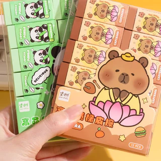❤ยางลบลายน่ารักไล่เฉดสีสำหรับนักเรียน ขูดสีน้อยที่สุด สะอาด ปลอดสารพิษ ใช้งานง่าย บรรจุ 12 ชิ้น/กล่อง