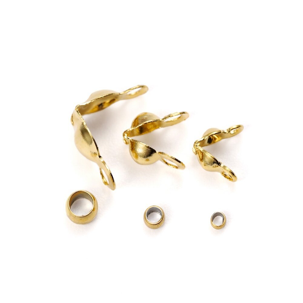 St.kunkka อุปกรณ์ปิดปม/ลูกปัดบีบสแตนเลส DIY อุปกรณ์ทำเครื่องประดับ【50＋50Pcs】 - รูปที่ 5