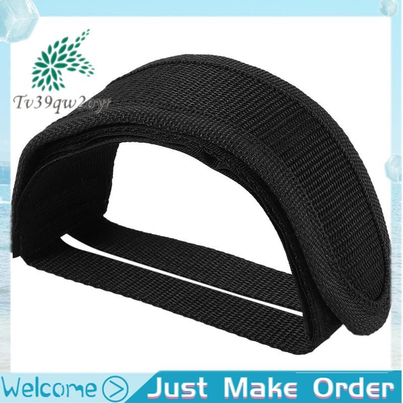 สายรัดกาวคู่เหยียบคลิปสีดำ Anti-slip สำหรับจักรยาน Fixed Gear Fixie BMX