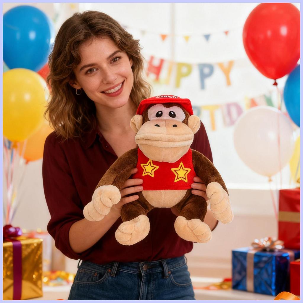 สําหรับDiddy Kongตุ๊กตาPlushหมอนลิงตกแต่งลิงตุ๊กตาของเล่นสําหรับเด็กผู้ใหญ่เด็กผู้หญิงเด็กWonddekvn