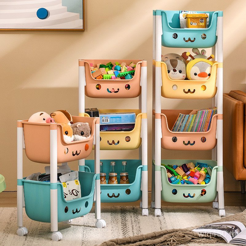 Organizer Storage Rack Storage ของเล่น Multi-Layer ขนมข้างเตียงเด็กรถเข็นห้องนอนในครัวเรือนชั้น XR2C