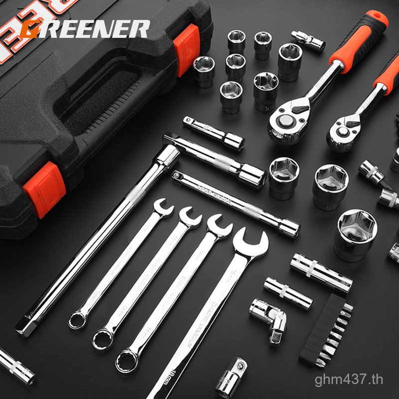 เครื่องมือรถ Green Forest Combination Tool 9P1E ซ่อมรถแขน Auto Repair Kit ชุด Multi-Function Ratchet