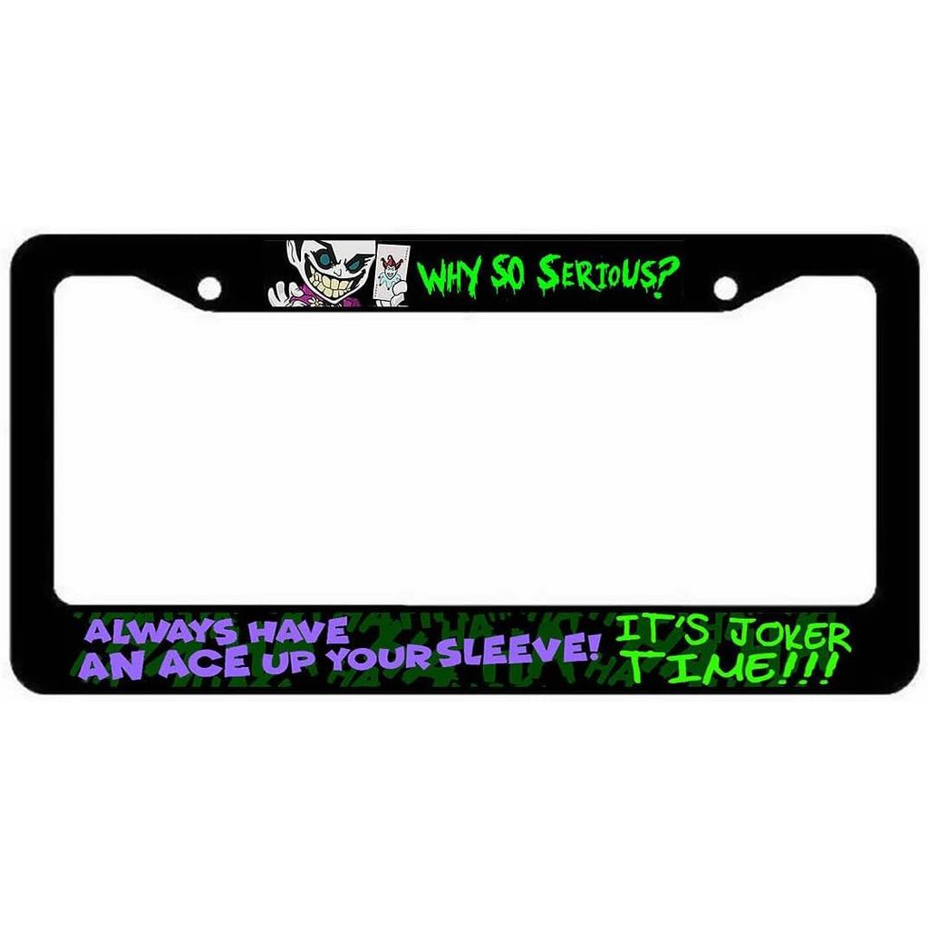 กรอบป้ายทะเบียนสําหรับมันสําหรับเวลาโจ๊กเกอร์! Haha Haha Hhy So Serious Super Evil ที่วางป้ายทะเบียน