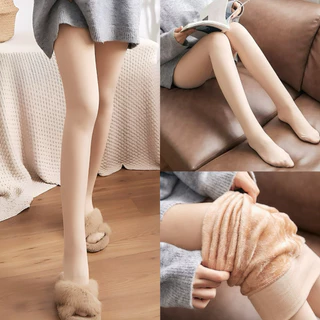 🚀 ส่งด่วน! 🔥 ถุงน่องผ้าฟลีซหนา 300g เอวสูง เก็บหน้าท้อง 🧦 สีดำ/สีเนื้อ นุ่มสบายไม่ขาดง่าย