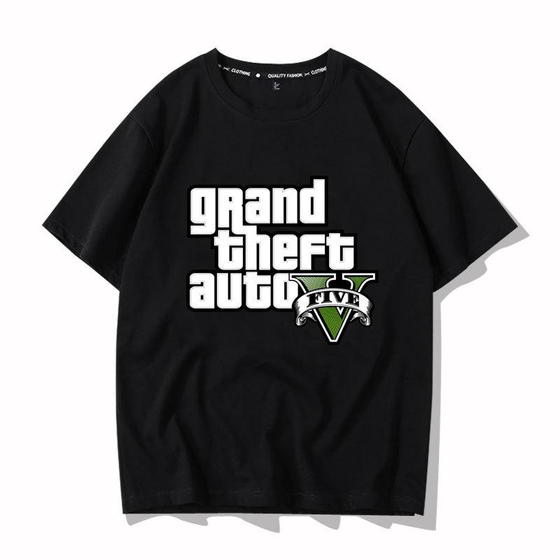 GTA5 & GTA6 เสื้อยืดแขนสั้น ออกแบบโดย Rockstar Games