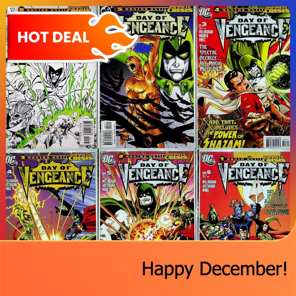 Day of Vengeance #1-6 /(เซ็ท 6 เล่ม) 📚พิเศษ/ชุด หนังสือการ์ตูน ภาษาอังกฤษ English Comics Book (DC / 