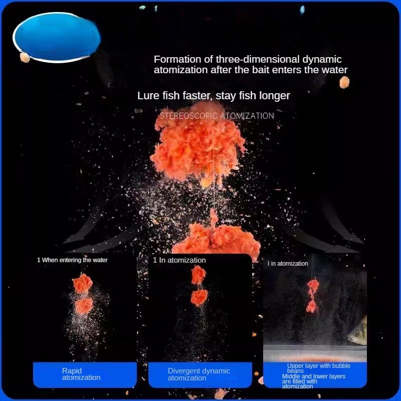 F106  หัวเชื้อตกปลา เหยื่อตกปลาแบบผง เหยื่อตกปลาโปรตีนเปปไทด์ขนาดเล็ก  พร้อมส่ง - รูปที่ 2