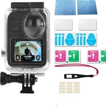 เหมาะสําหรับ โกโปร สูงสุด กล้องพาโนรามา 360 องศาเคสป้องกันกันน้ําเคสดําน้ํากล้องกีฬาเคสป้องกันอุปกรณ