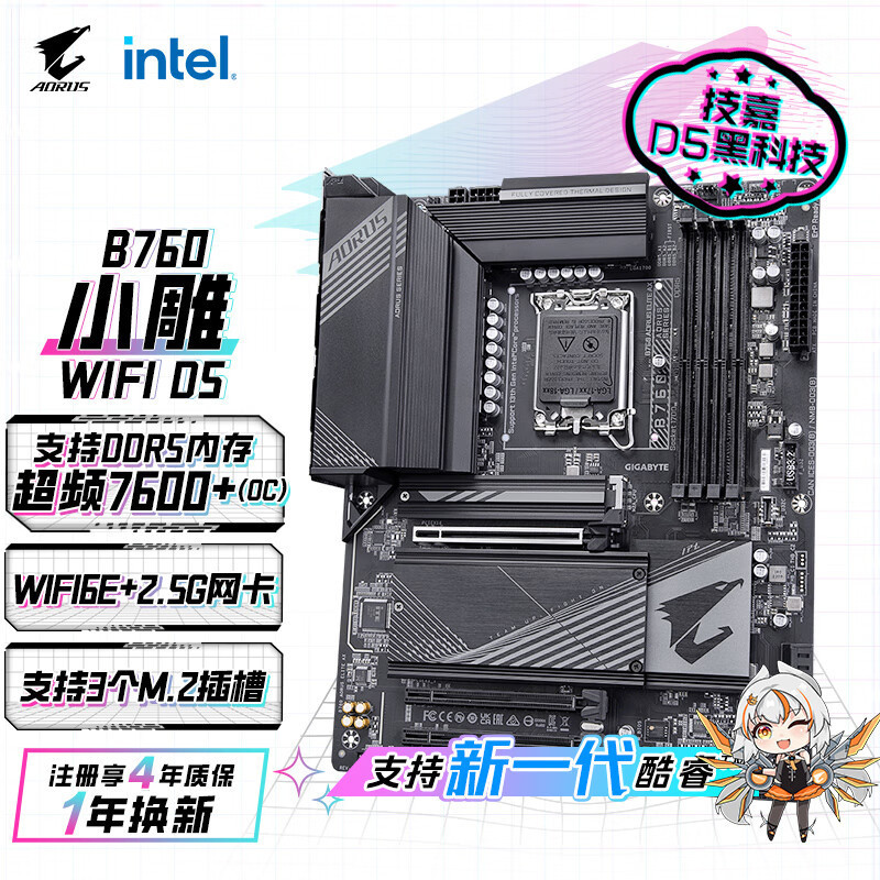 เหมาะสําหรับ Intel Gigabyte B760 AORUS ELITE AX เมนบอร์ด LGA1700 JVWV