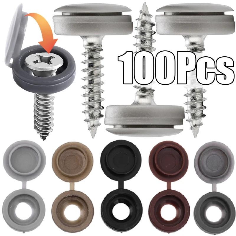 Screw Cover Cap Plastic One-piece Screw Cap Cover Nail Nuts Bolts Decorative Cover Screw Folding Cov