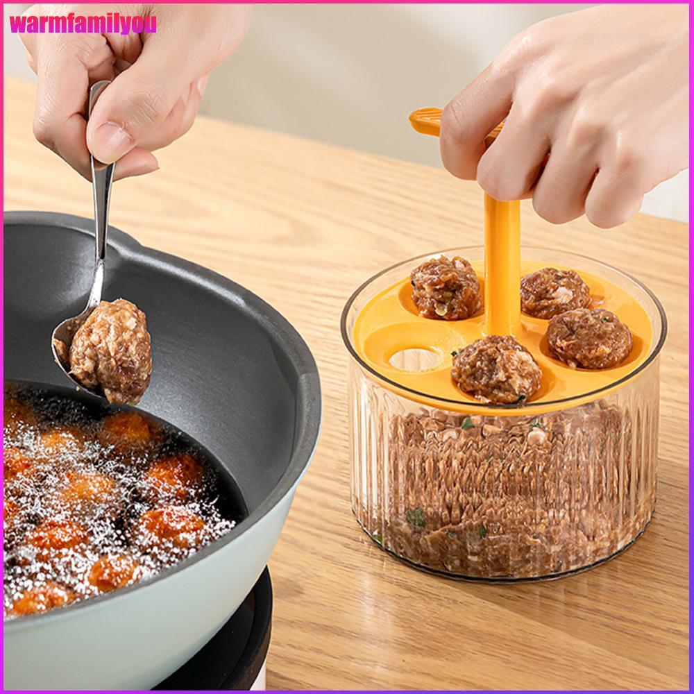 วอร์มแฟมิลี่ou โปร่งแสง 5 ลูก Meatball Maker เครื่องมือครัว Meatball แม่พิมพ์ Gadgets ครัว