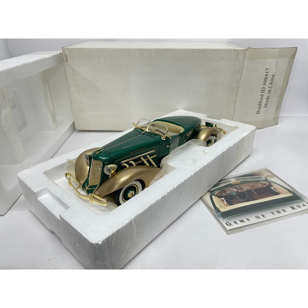 Anders 1/18 Auburn Auburn Auburn 851 Ship Tail 1935 Gold Green Original Pack ยี่ห้อใหม่ซื้อเสมอในกล่